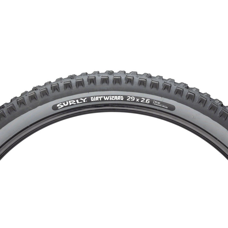 Surly Dirt Wizard Tire - 29 x 2.6 Tubeless Folding Black/Slate 60 tpi
