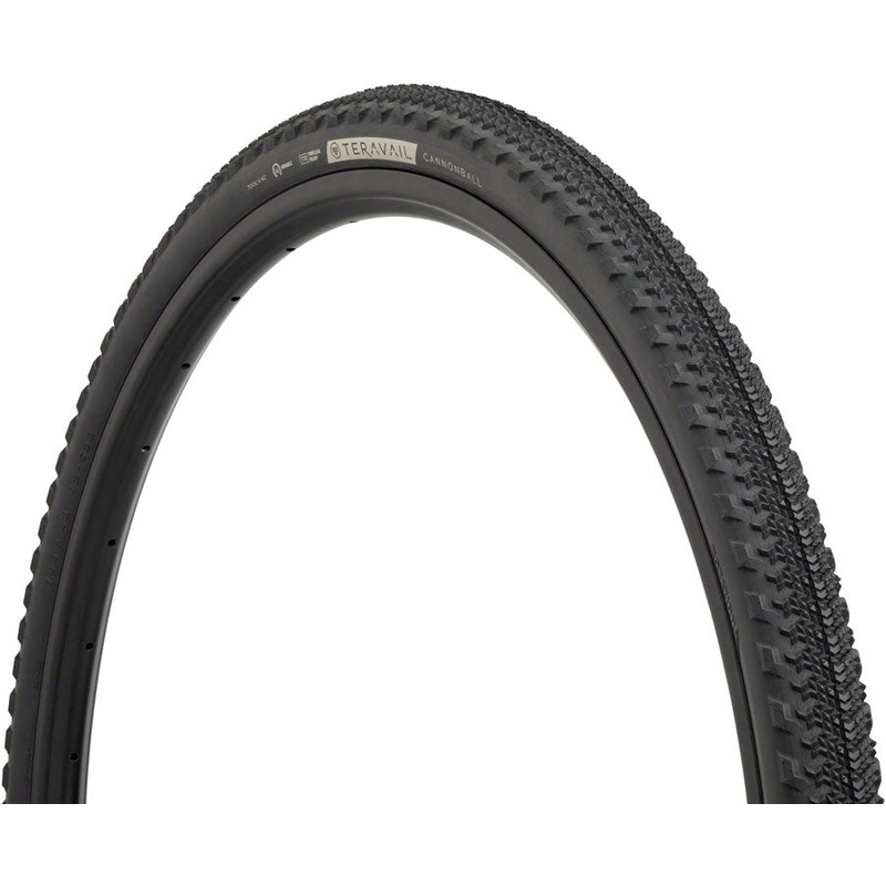 Teravail Cannonball Tire - 700 x 42 Tubeless Folding BLK Durable Fast Compound