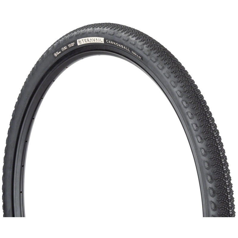 Teravail Cannonball Tire - 700 x 47 Tubeless Folding Black Light and Supple