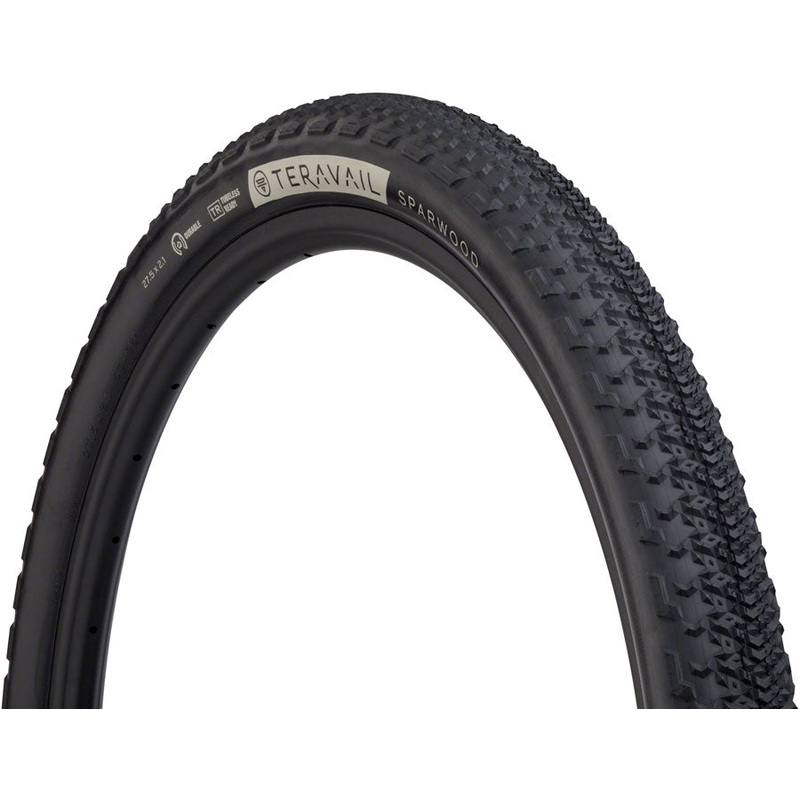 Teravail Sparwood Tire - 27.5 x 2.1 Tubeless Folding BLK Durable Fast Compound