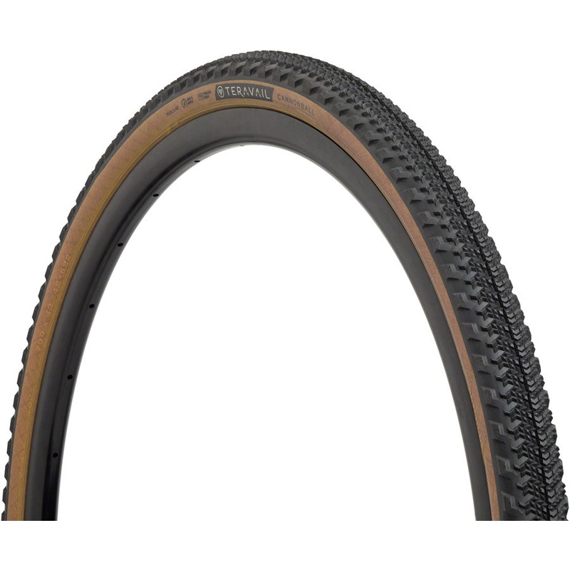 Teravail Cannonball Tire - 700 x 42 Tubeless Folding Tan Light and Supple