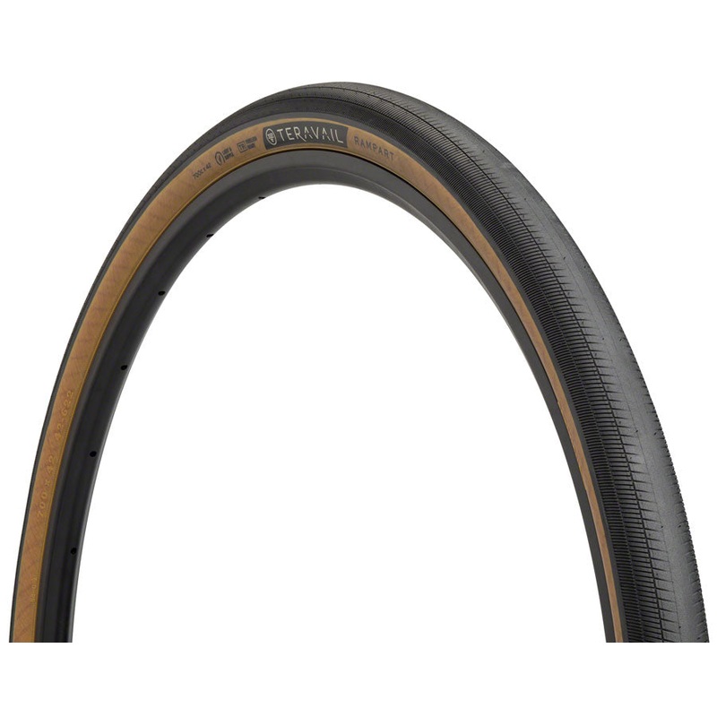 Teravail Rampart Tire - 700 x 42 Tubeless Folding Tan Light Supple Fast Compound