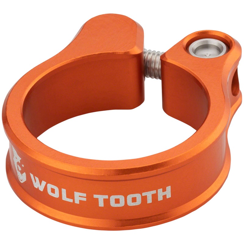 Wolf Tooth Seatpost Clamp - 28.6mm Bolt-On Orange