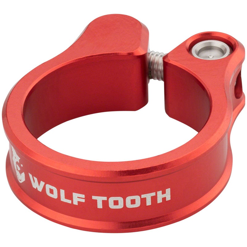 Wolf Tooth Seatpost Clamp - 28.6mm Bolt-On Red