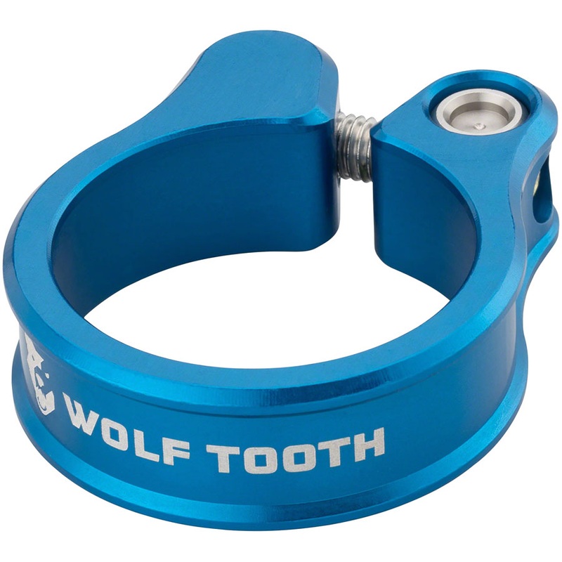 Wolf Tooth Seatpost Clamp - 31.8mm Bolt-On Blue