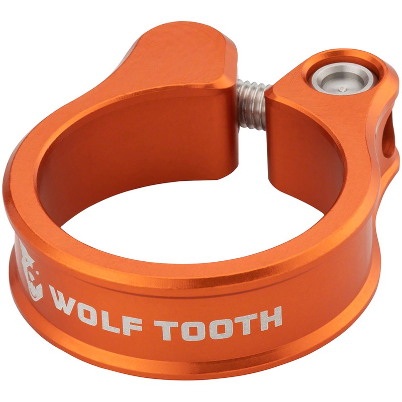 Wolf Tooth Seatpost Clamp - 34.9mm Bolt-On Orange