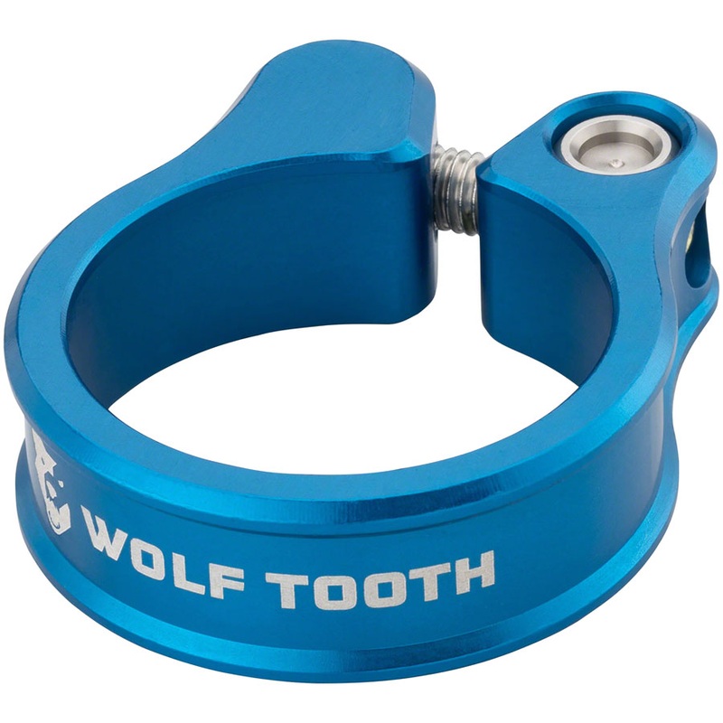 Wolf Tooth Seatpost Clamp - 36.4mm Bolt-On Blue