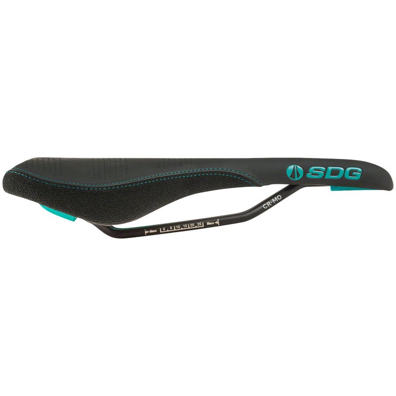SDG Radar Saddle - Chromoly Black/Turquoise