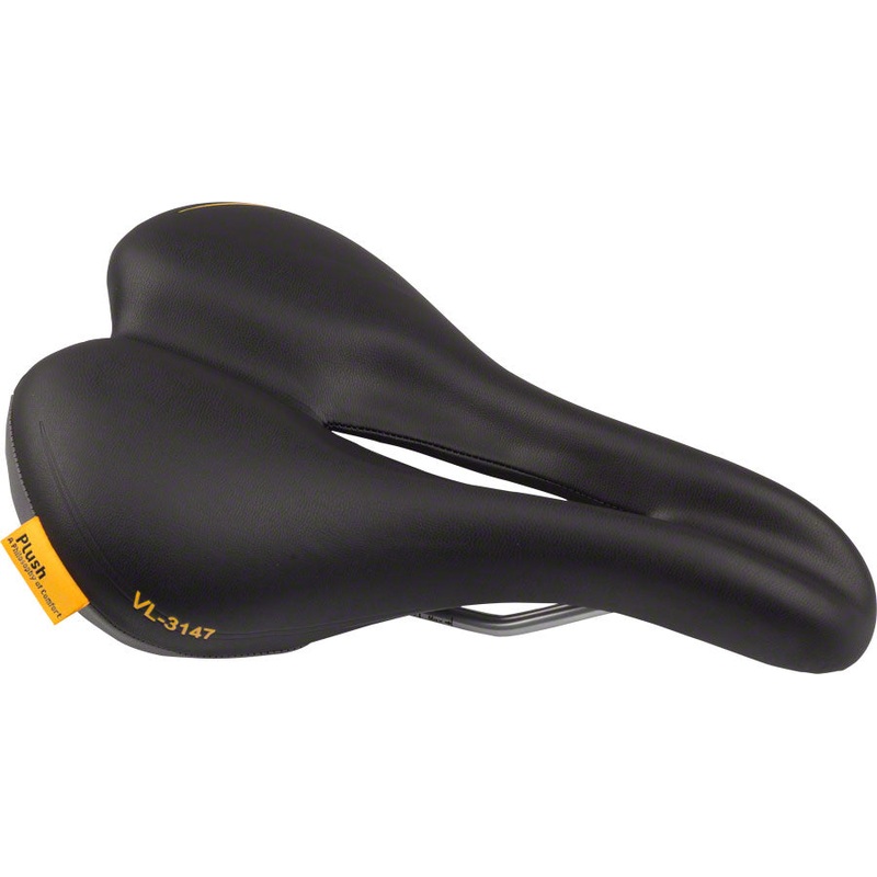Velo PlushPump Saddle - Steel Black Mens