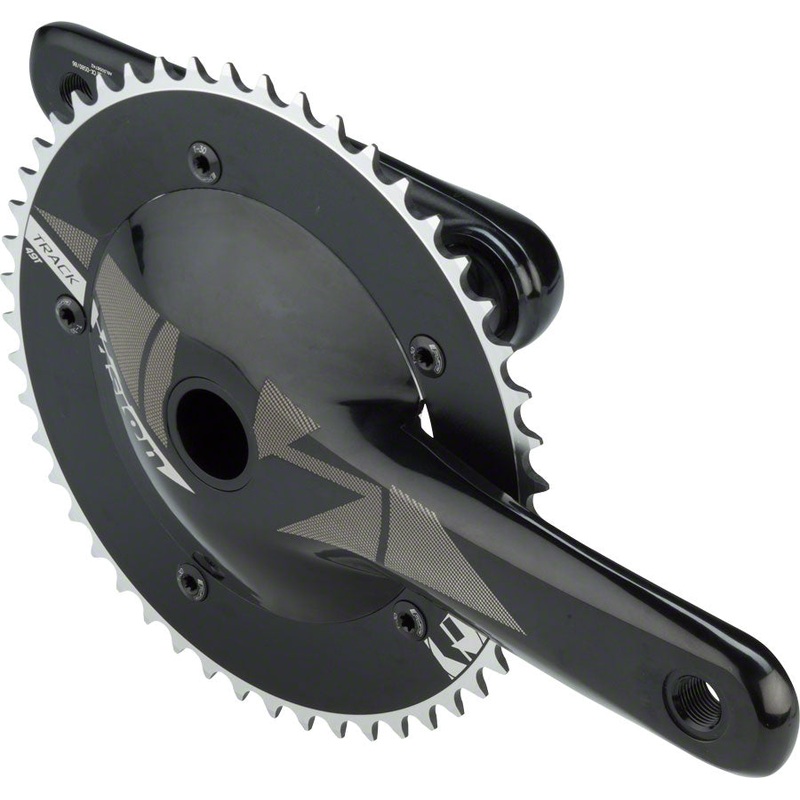 Vision Track Crankset - 165mm Single Speed 49t 144 BCD 386 EVO Spindle Interface BLK