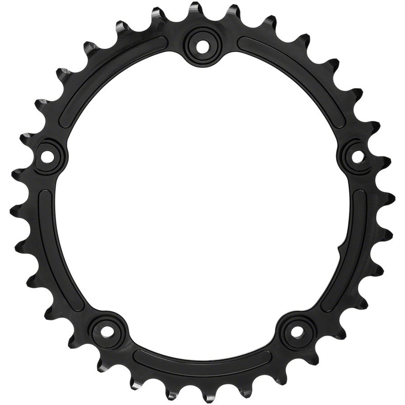 absoluteBLACK Premium Sub-Compact Oval 110 BCD Road Inner Chainring - 32t 110 BCD 5-Bolt BLK