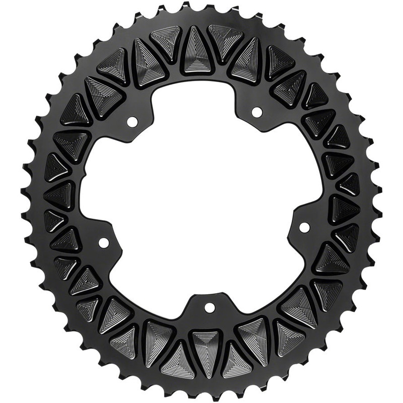 absoluteBLACK Premium Sub-Compact Oval 110 BCD Road Outer Chainring - 48t 110 BCD 5-Bolt BLK