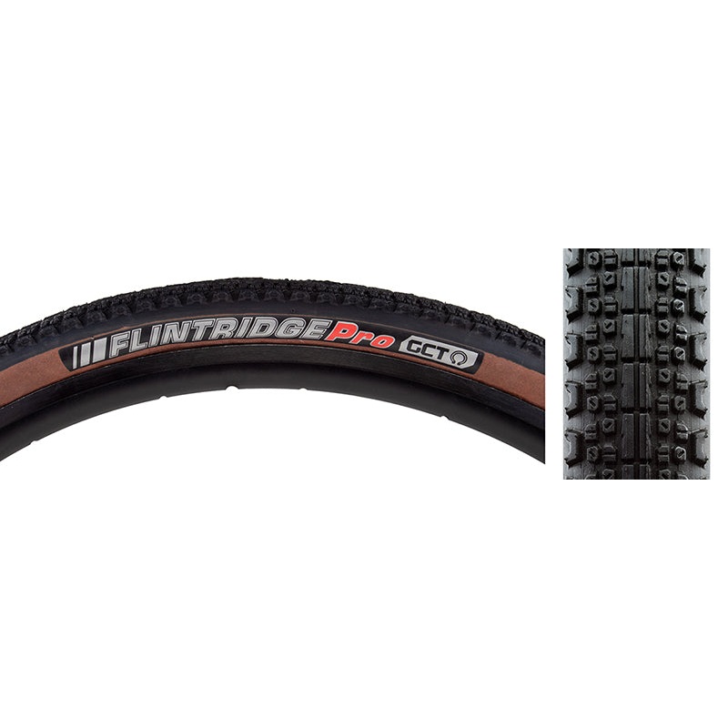 Kenda Flintridge Pro Tire - 700 x 40 Tubeless Folding Coffee Sidewall 120tpi GCT