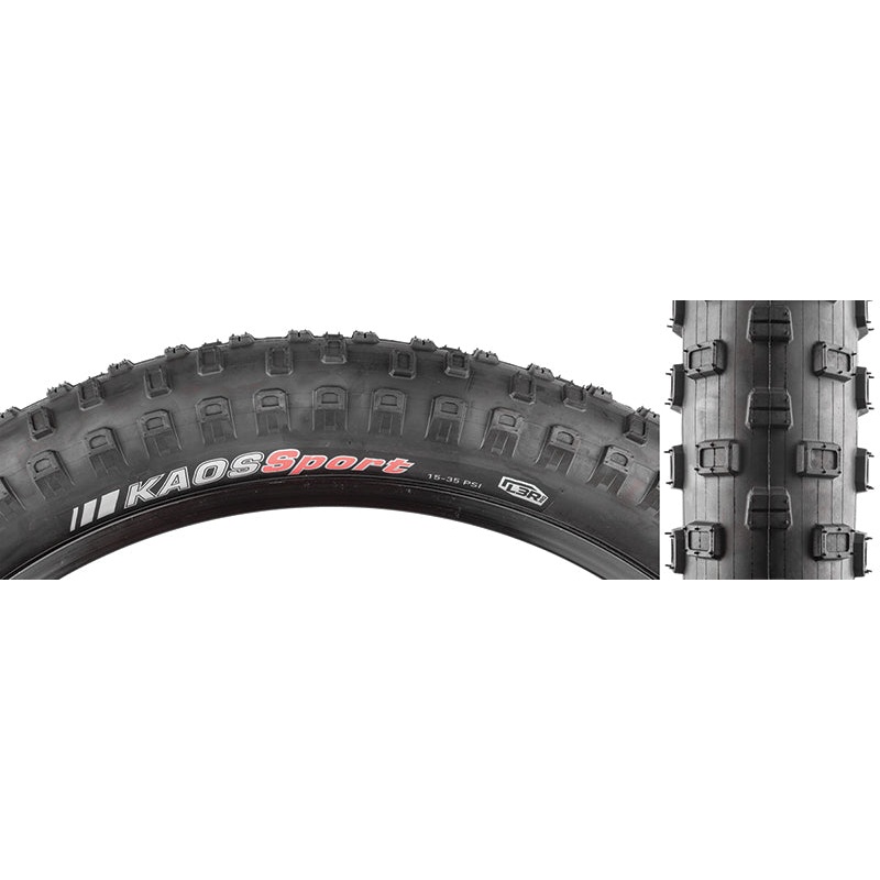 Kenda Kaos Sport Tire - 20 x 2.8 Clincher Wire Black 35tpi