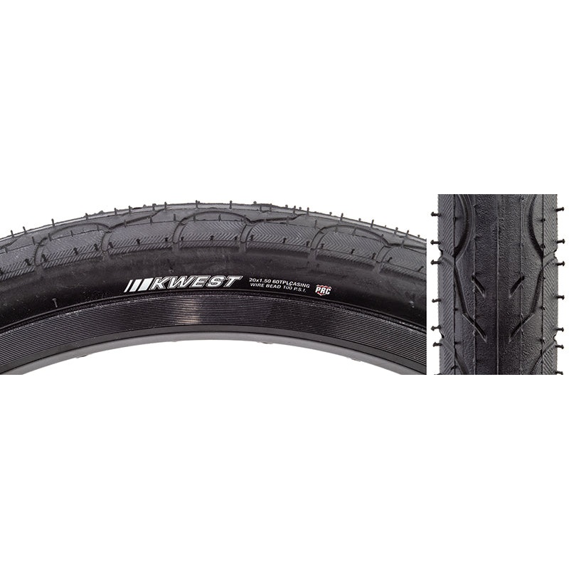 Kenda Kwest High Pressure Tire - 20 x 1.5 Clincher Wire Black 60tpi