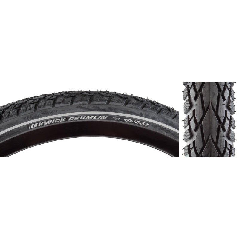 Kenda Kwick Drumlin Tire - 26 x 2.2 Clincher Wire Black/Reflective 60tpi KS