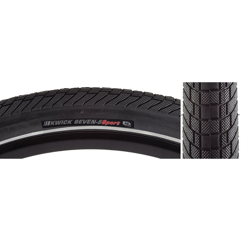 Kenda Kwick Seven.5 Tire - 27.5 x 1.75 Clincher Wire BLK/Reflective 60tpi KS