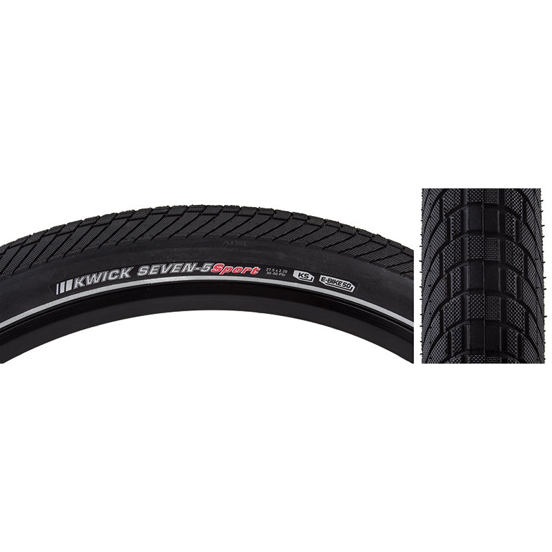 Kenda Kwick Seven.5 Tire - 27.5 x 2.2 Clincher Wire BLK/Reflective 60tpi KS
