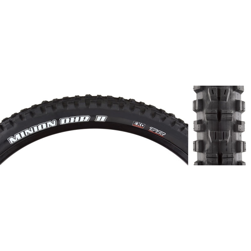 Maxxis Minion DHR II Tire - 27.5 x 2.4 Tubeless Folding BLK Dual EXO Wide Trail