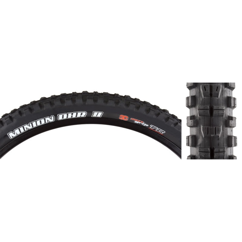 Maxxis Minion DHR II Tire - 27.5 x 2.5 Tubeless Folding Black 3C MaxxGrip DH