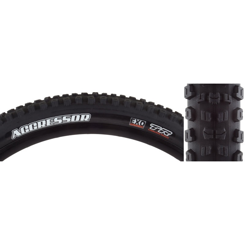 Maxxis Aggressor Tire - 27.5 x 2.5 Tubeless Folding BLK Dual EXO Wide Trail
