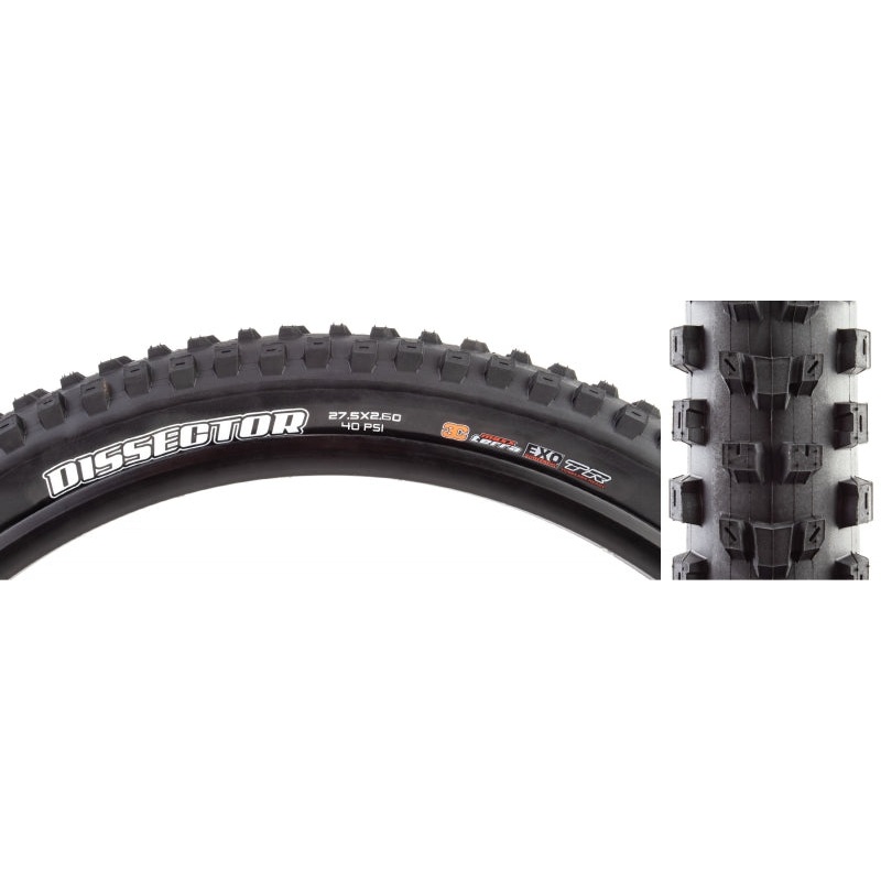 Maxxis Dissector Tire - 27.5 x 2.6 Tubeless Folding BLK 60tpi 3CMaxxTerra EXOProtection