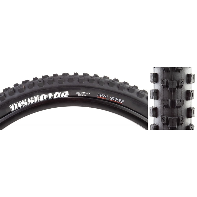 Maxxis Dissector Tire - 29 x 2.4 Tubeless Folding Black Dual EXO Wide Trail