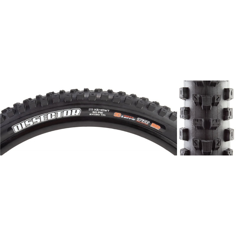 Maxxis Dissector Tire - 29 x 2.4 Tubeless Folding BLK 3C Maxx Terra Double Down