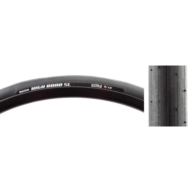 Maxxis High Road SL Tire - 700 x 23 Clincher Folding BLK HYPR-S K2 Protection