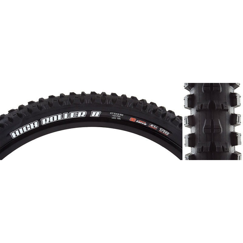Maxxis High Roller II Tire - 27.5 x 2.6 Tubeless Folding BLK 3C MaxxTerra EXO Wide Trail