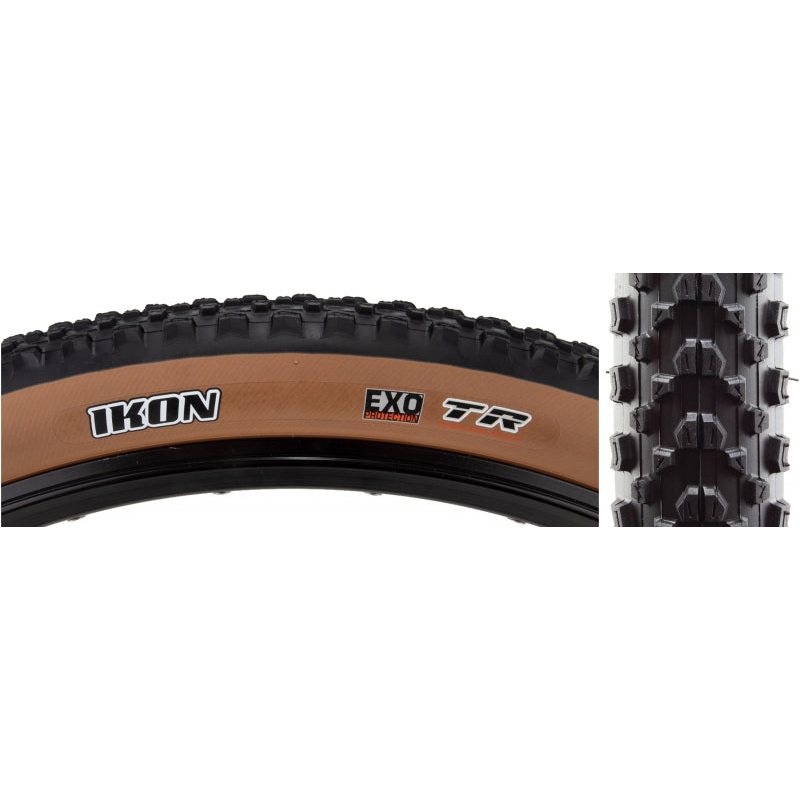 Maxxis Ikon Tire - 26 x 2.2 Tubeless Folding Black/Dark Tan Dual EXO