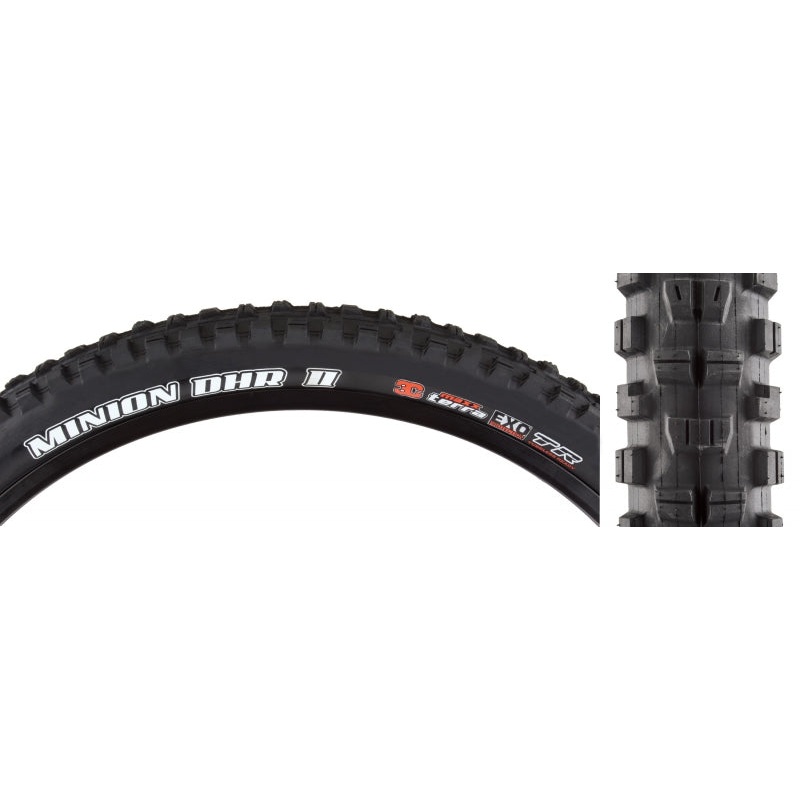 Maxxis Minion DHR II Tire - 27.5 x 2.8 Tubeless Folding BLK 3C MaxxTerra EXO+