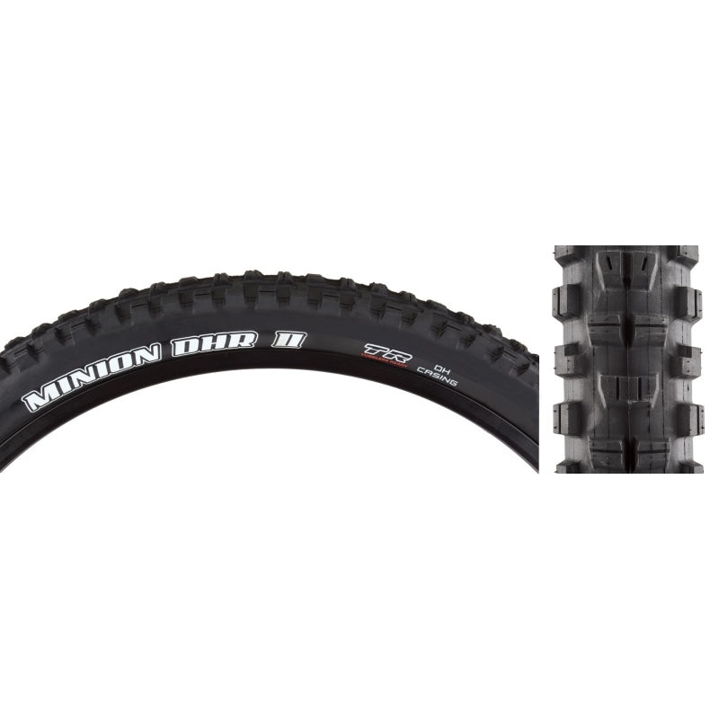 Maxxis Minion DHR II Tire - 29 x 2.4 Tubeless Wire BLK BikePark DH Wide Trail