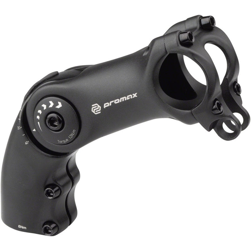 Promax MA-504L 31.8mm Length 100mm Adjustable Threadless w/Light Mount Black
