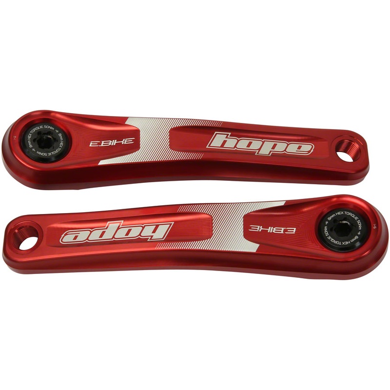 Hope Ebike Crank Arm Set - 165mm ISIS Specialized Offset Red