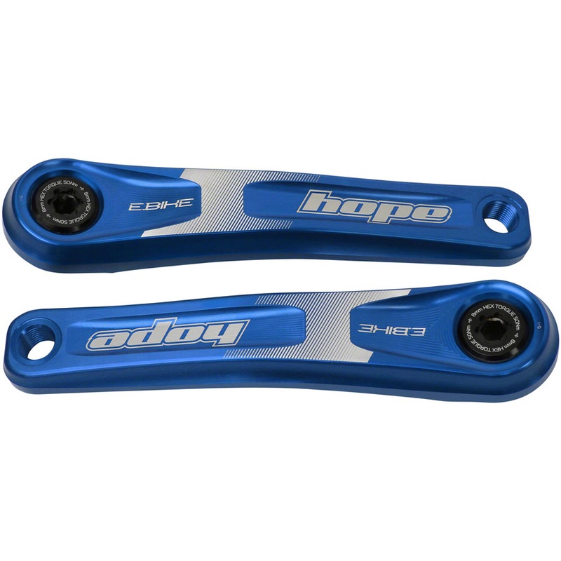 Hope Ebike Crank Arm Set - 165mm ISIS Standard Offset Blue
