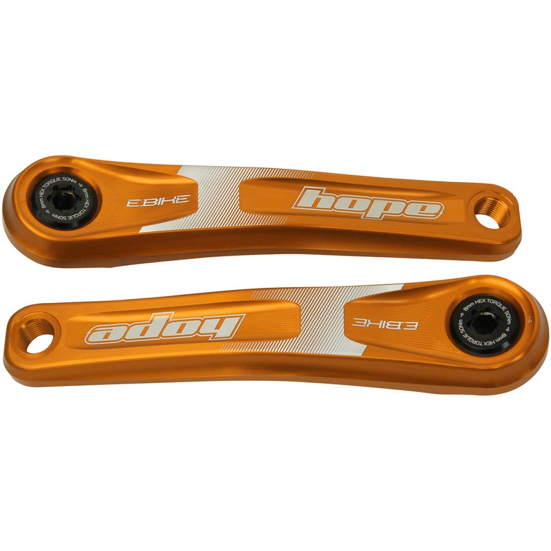 Hope Ebike Crank Arm Set - 165mm ISIS Standard Offset Orange