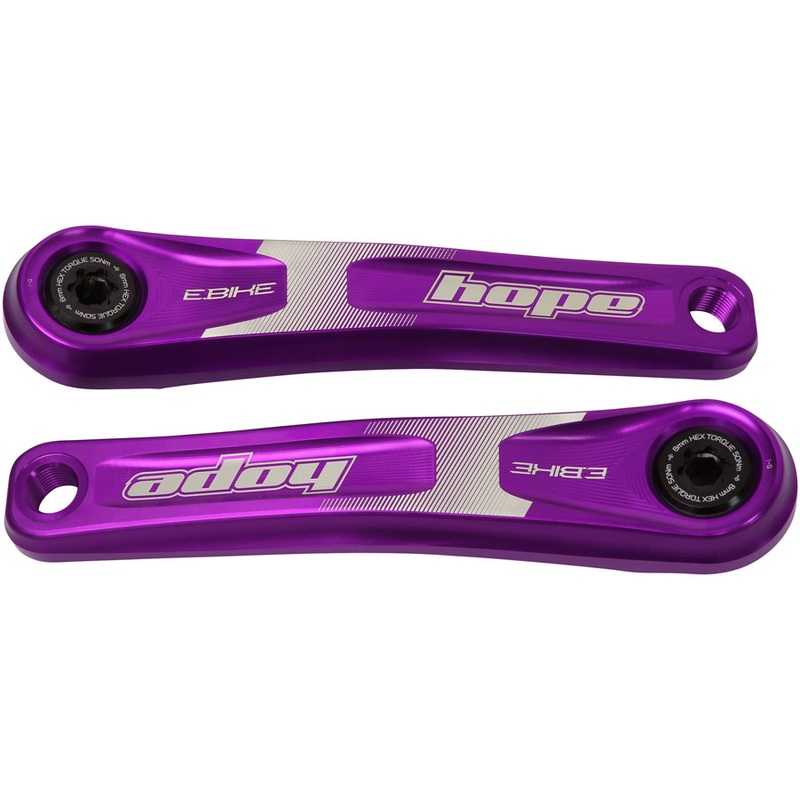 Hope Ebike Crank Arm Set - 165mm ISIS Standard Offset Purple