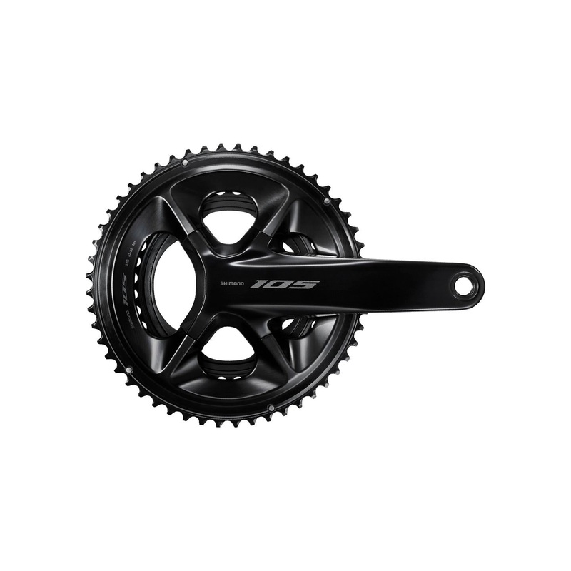 Shimano 105 FC-R7100 Crankset - 170mm 12-Speed 52/36t 110 Asymmetric BCD Hollowtech II Spindle Interface BLK