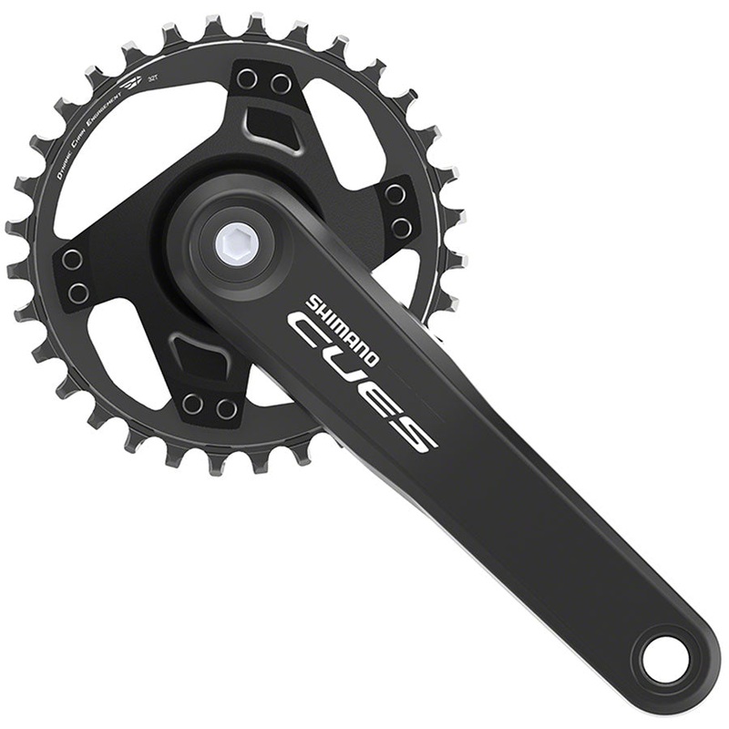 Shimano CUES FC-U4000-1 Crankset - 170mm 9/10/11-Speed 32t Riveted Square Taper JIS Spindle Interface BLK