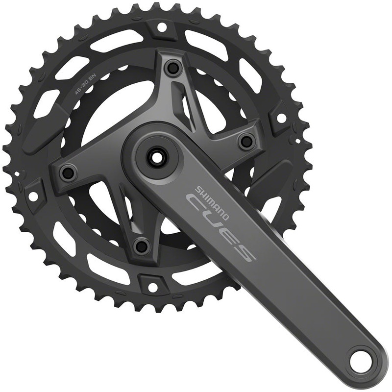 Shimano CUES FC-U6000-2 Crankset - 170mm 9/10-Speed 46/30t Asymmetric 110 BCD Hollowtech II BLK