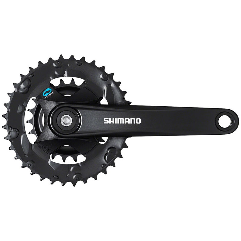 Shimano FC-M315-B2 Crankset - 170mm 7/8-Speed Riveted JIS Square Taper Spindle Interface 48.8mm Chainline BLK