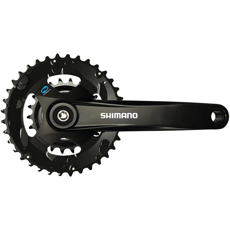 Shimano FC-M315-B2 Crankset - 170mm 7/8-Speed Riveted JIS Square Taper Spindle Interface 51.8mm Chainline BLK