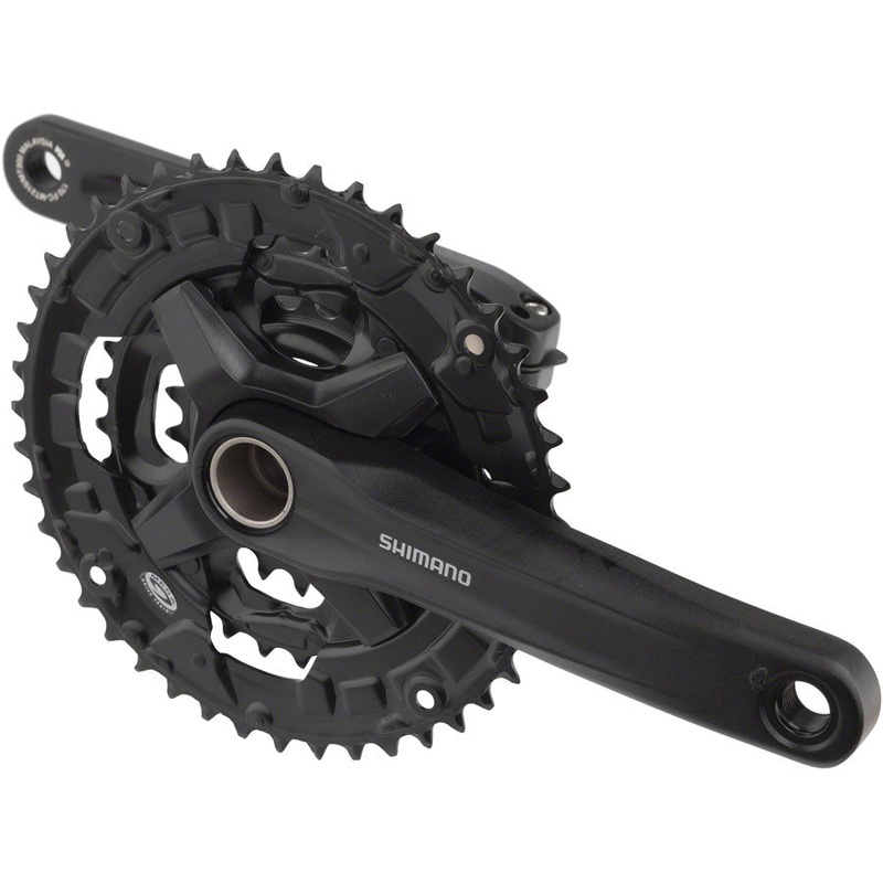 Shimano FC-MT210-3 Crankset - 170mm 9-Speed 40/30/22t Riveted 50mm Chainline BLK