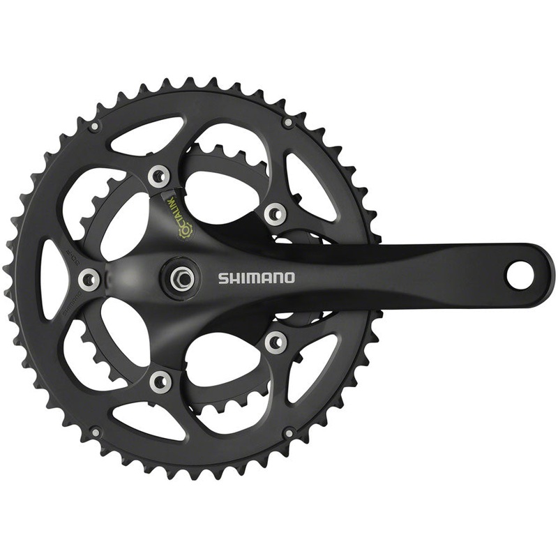 Shimano FC-R345-L Crankset - 175mm 9-Speed 50/34t 5-bolt / 110 BCD Octalink V2 Spindle Interface BLK