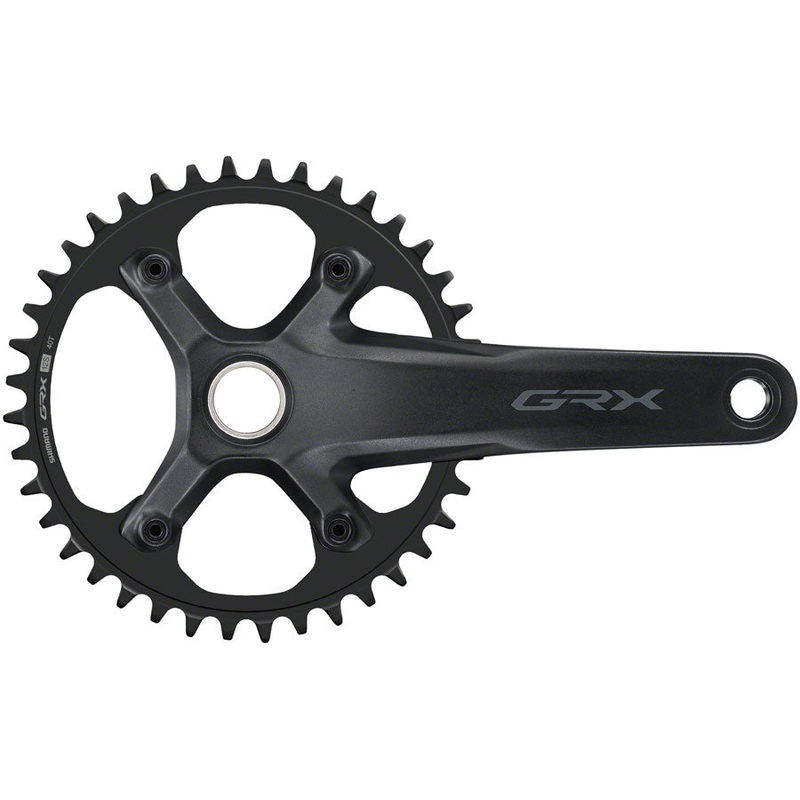 Shimano GRX FC-RX610-1 Crankset - 165mm 12-Speed 40t 110 BCD Hollowtech II Spindle Interface BLK