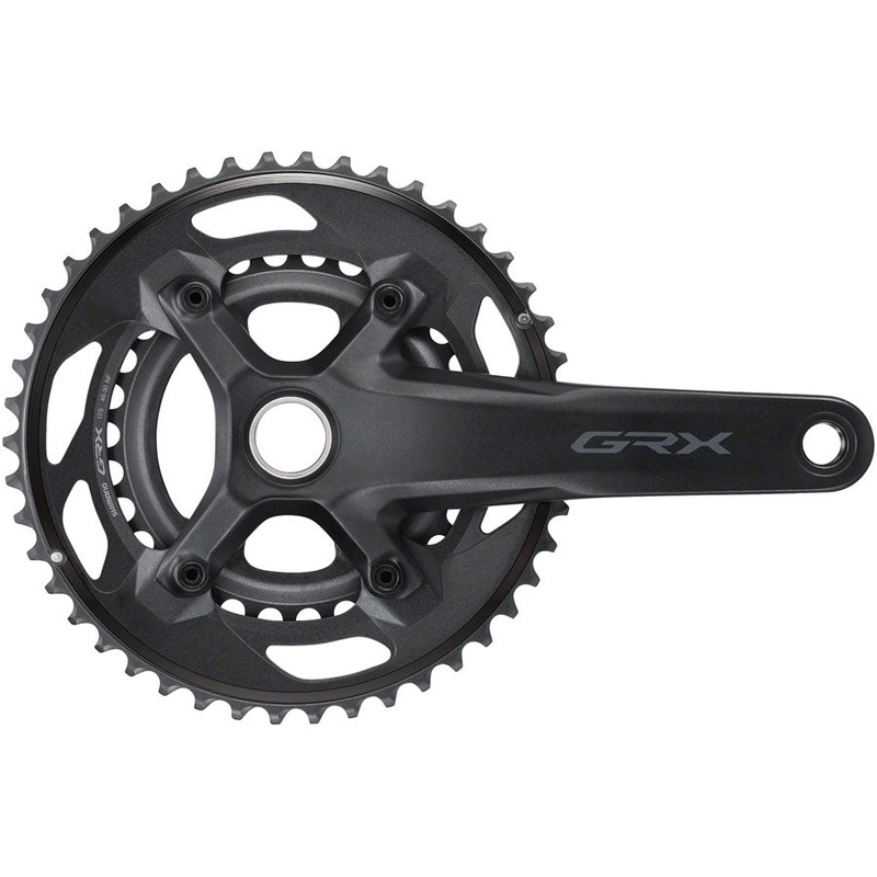 Shimano GRX FC-RX610-2 Crankset - 165mm 12-Speed 46/30t 110/80 BCD Hollowtech II Spindle Interface BLK