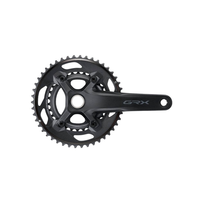 Shimano GRX FC-RX610-2 Crankset - 170mm 12-Speed 46/30t 110/80 BCD Hollowtech II Spindle Interface BLK