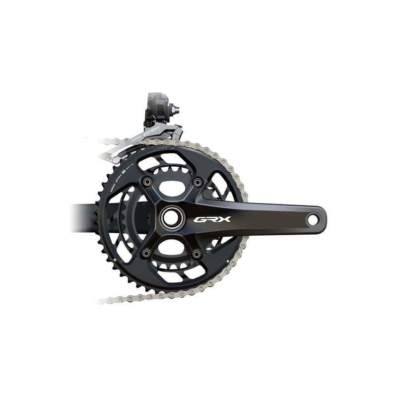 Shimano GRX FC-RX820-2 Crankset - 170mm 12-Speed 48/31t 110/80 BCD Hollowtech II BLK