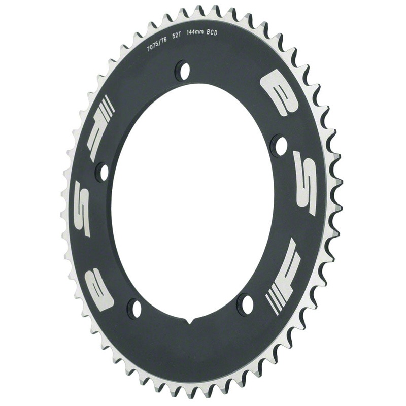 Full Speed Ahead Pro Track 52t x144mm Black Chainring 1/2"x1/8"